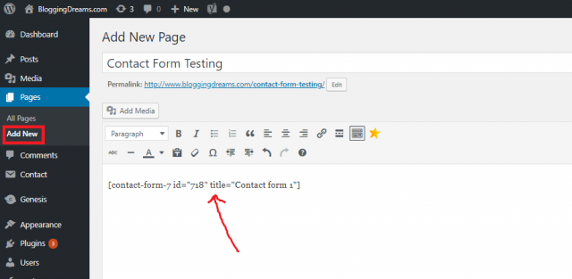 How to add Contact Form to your Wordpress website