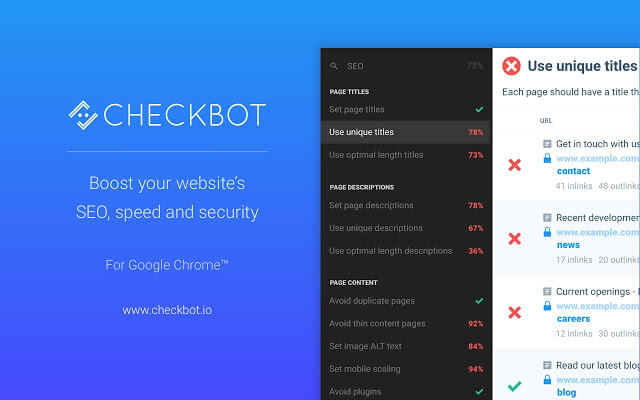 Checkbot chrome extension - codedthemes
