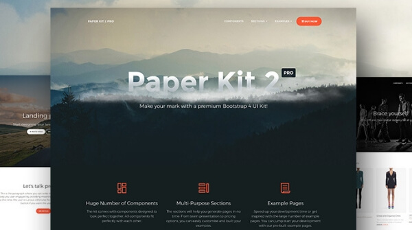 Paper Kit 2 free bootstrap UI kits