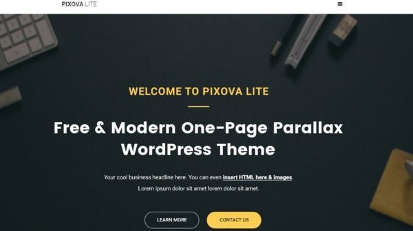 Pixova Lite Free Wordpres Landing Page WordPress Landing Page Themes