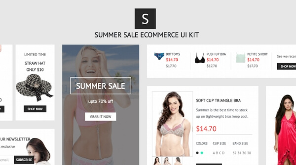 Summer Sale UI Kit free bootstrap UI kits