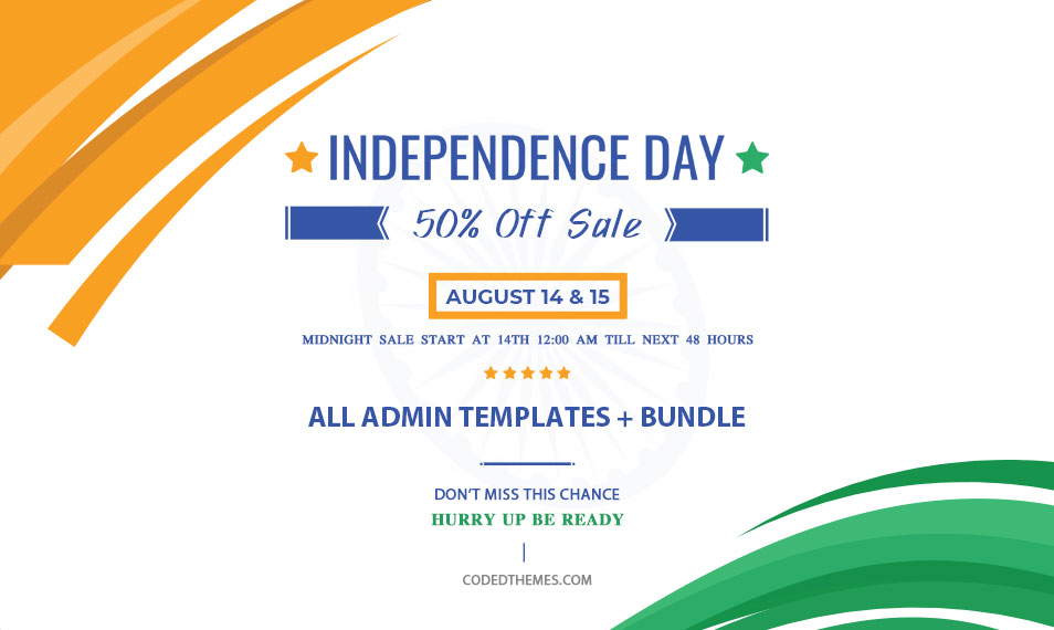 Deal of the year 50% off on all CodedThemes Templates