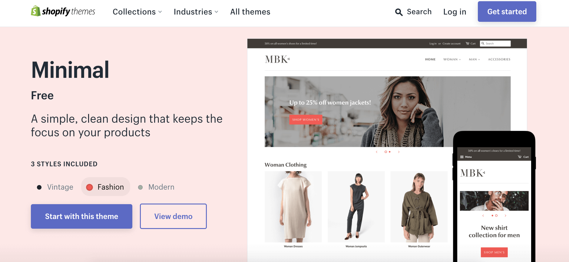 Minimal Best Shopify Themes for Dropshipping