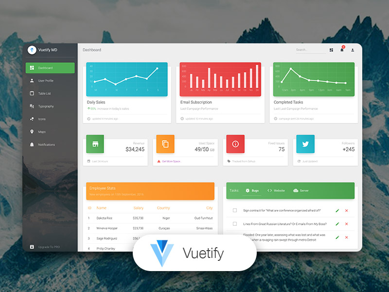 Vuetify best UI kits templates