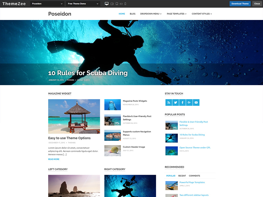 posedium - WordPress Blog theme and template 