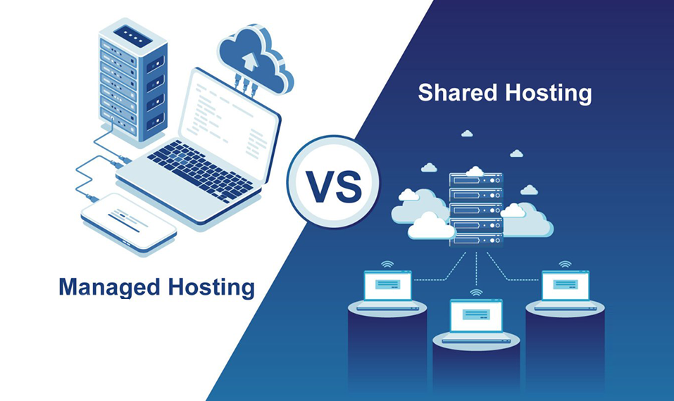 shared hosting and managed hosting