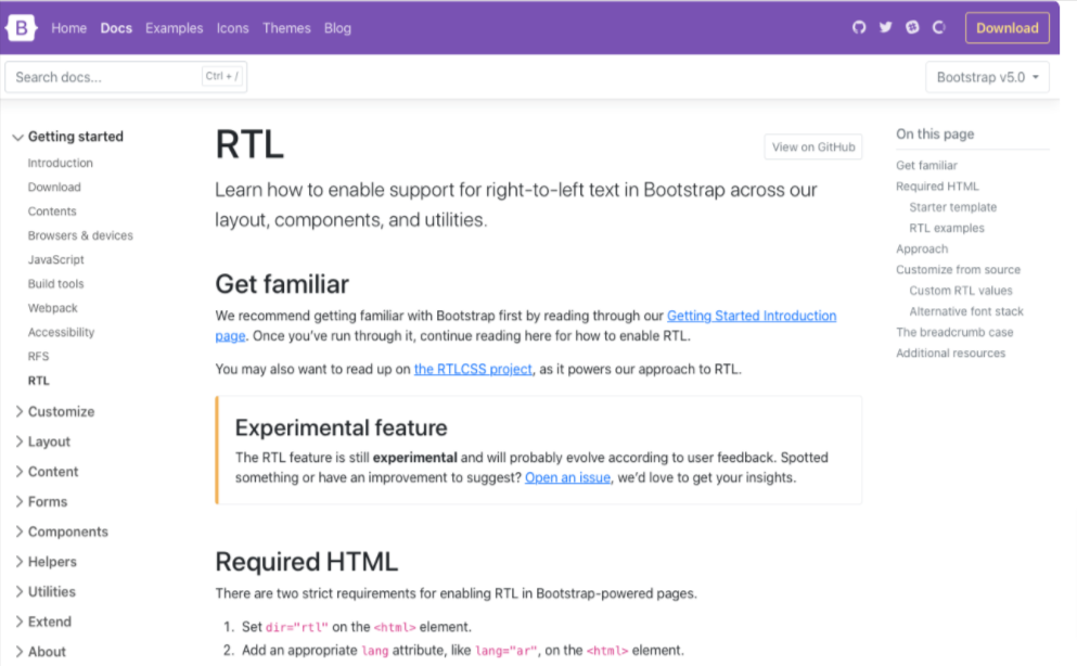 rtl - Update of Bootstrap 5 Versions
