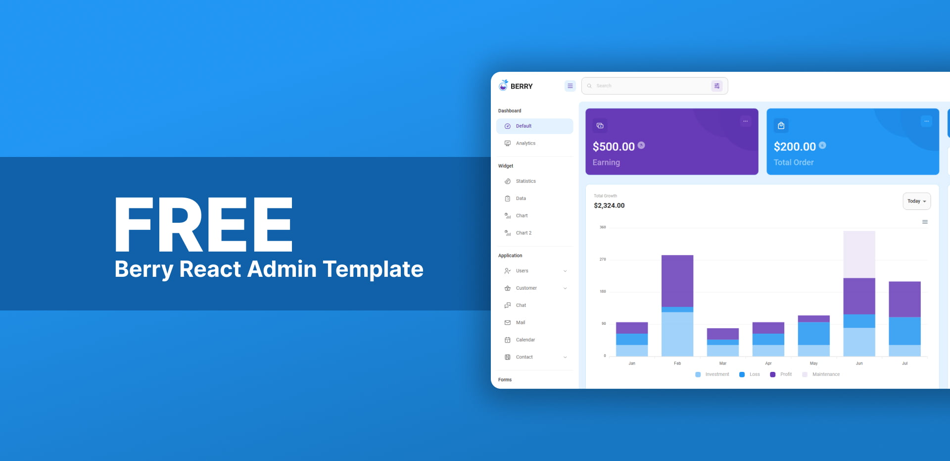 Presenting Berry Free React Admin Template