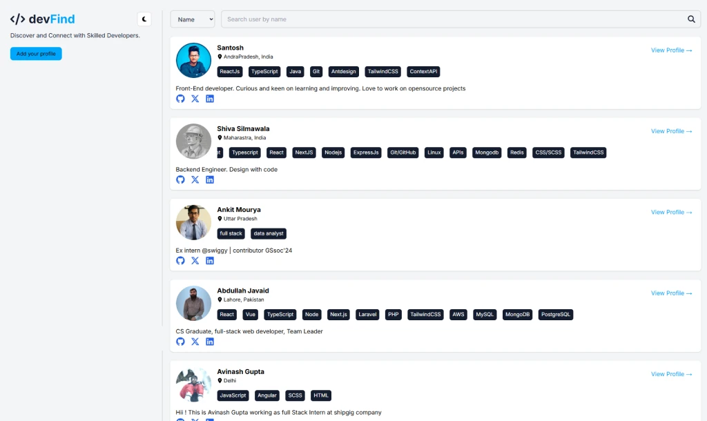 DevFind - Github