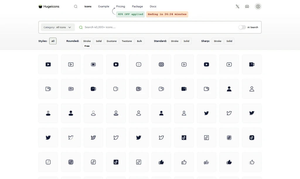 HugeIcons React - Github
