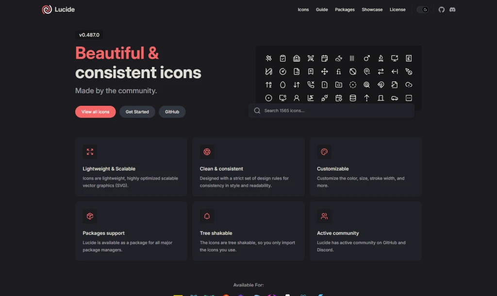 lucide Icons - Github