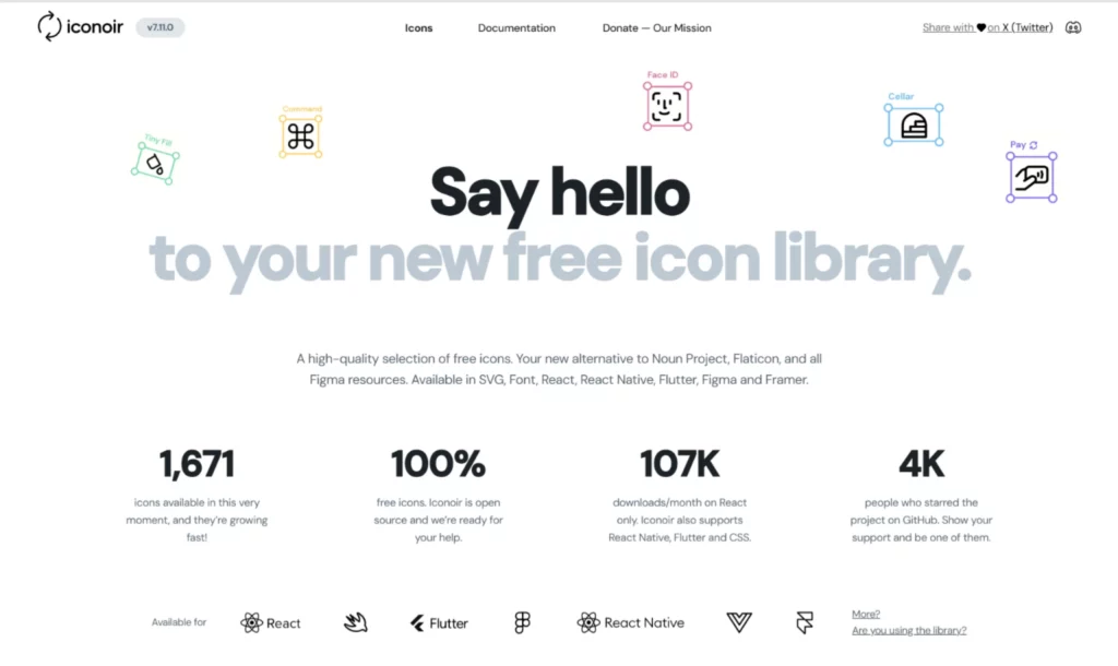 Iconoir icon library