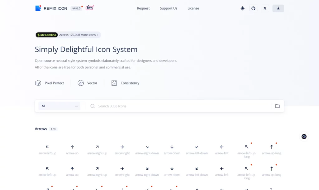 Remix icon library