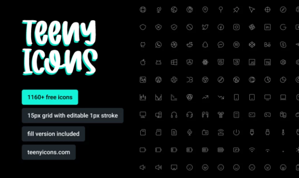 teeny icon library