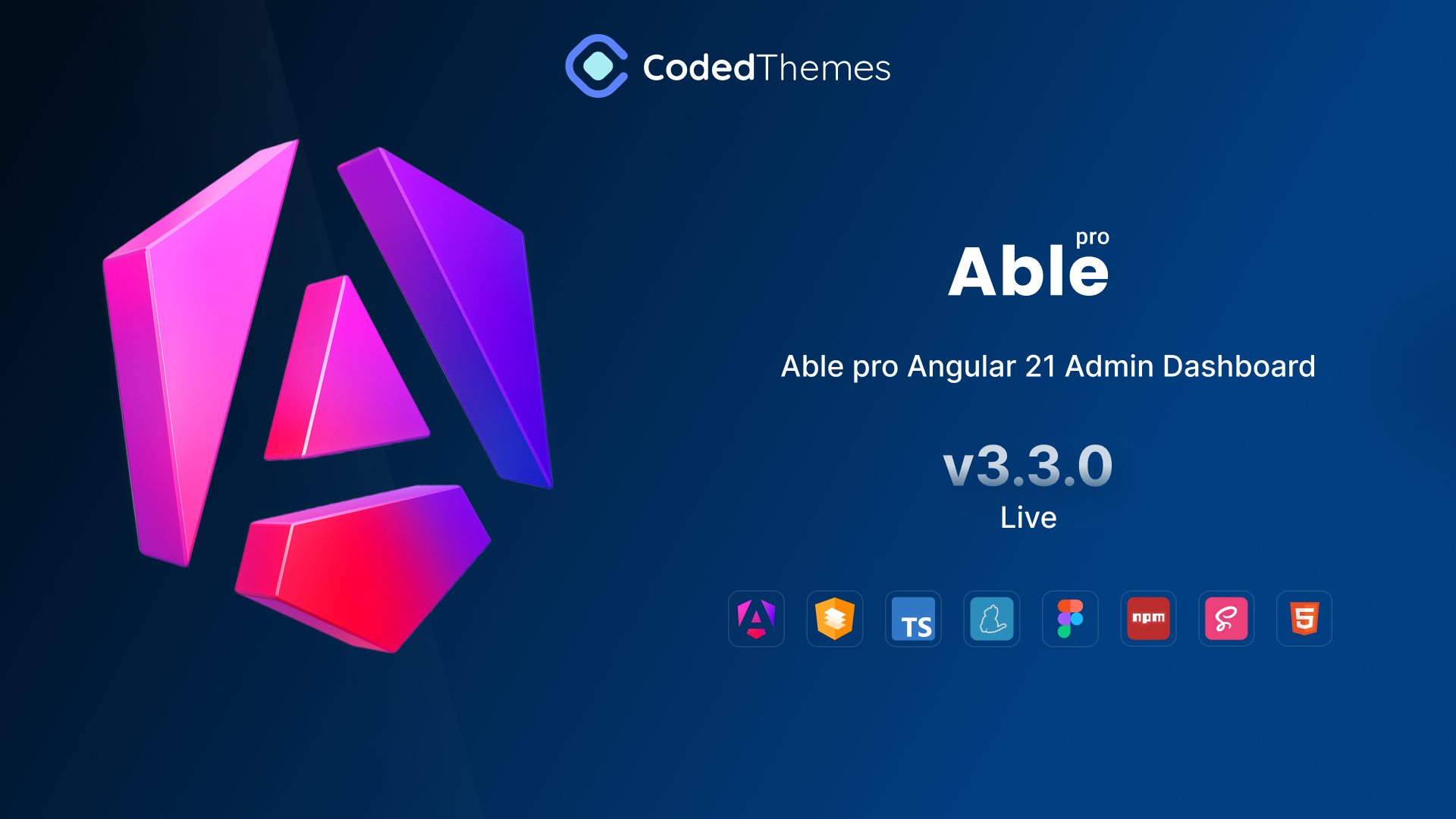 Able Pro Angular 21 Admin Dashboard v3.3.0