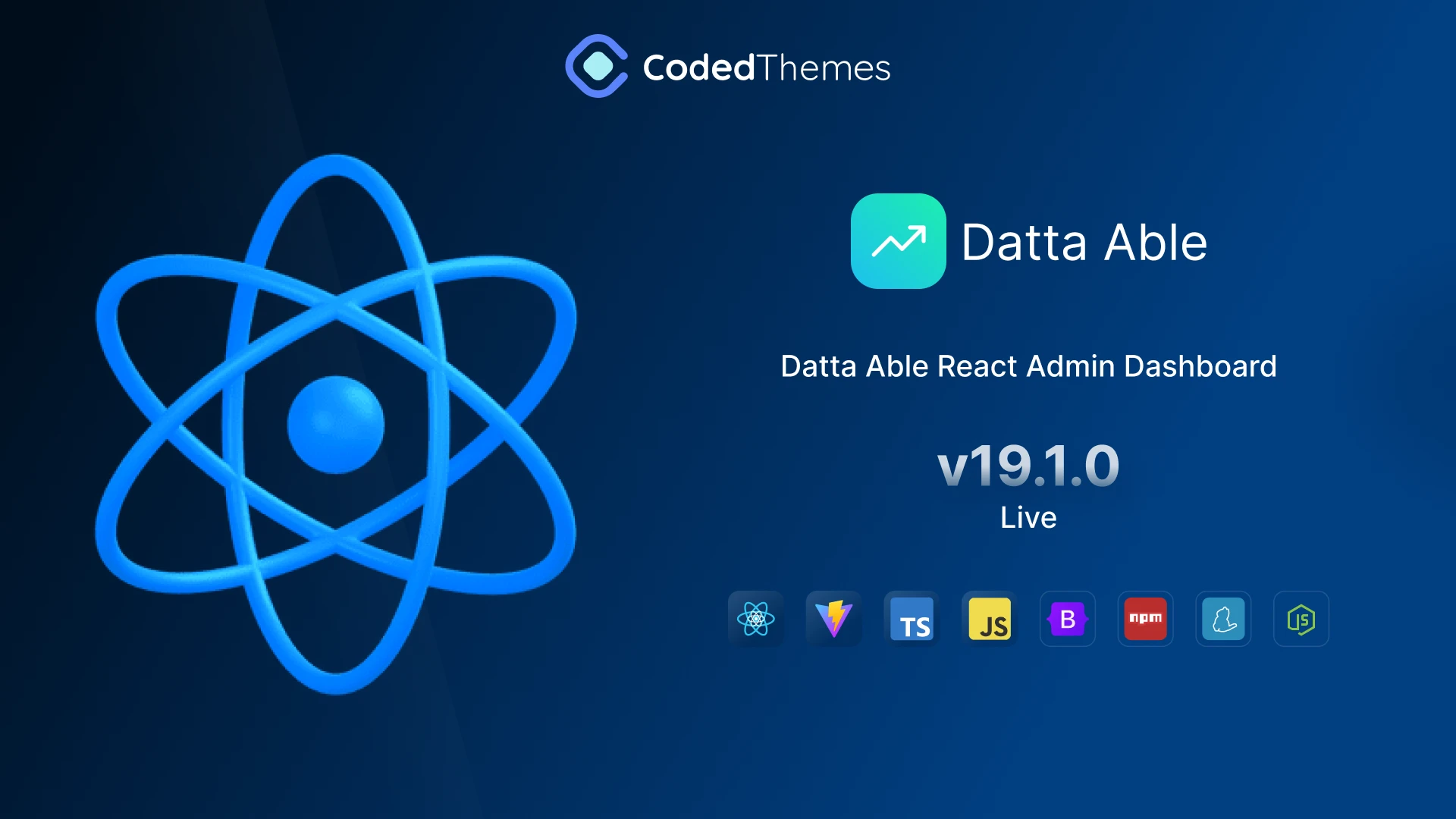 Datta Able React Admin Dashboard v19.1.0 is released