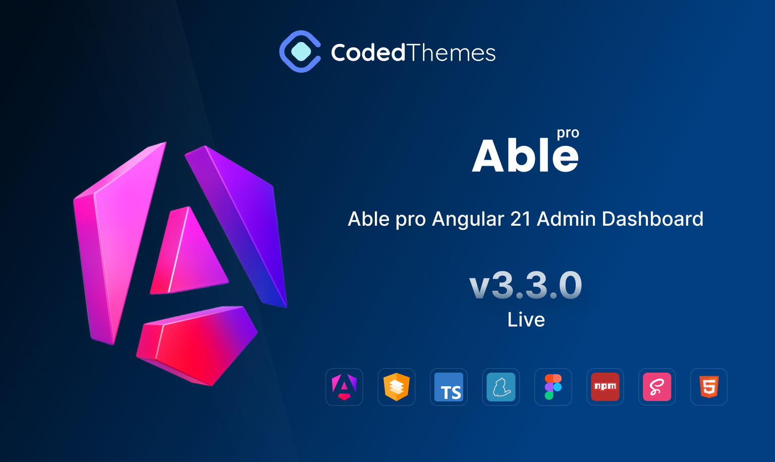 Able Pro Angular 21 Admin Dashboard v3.3.0