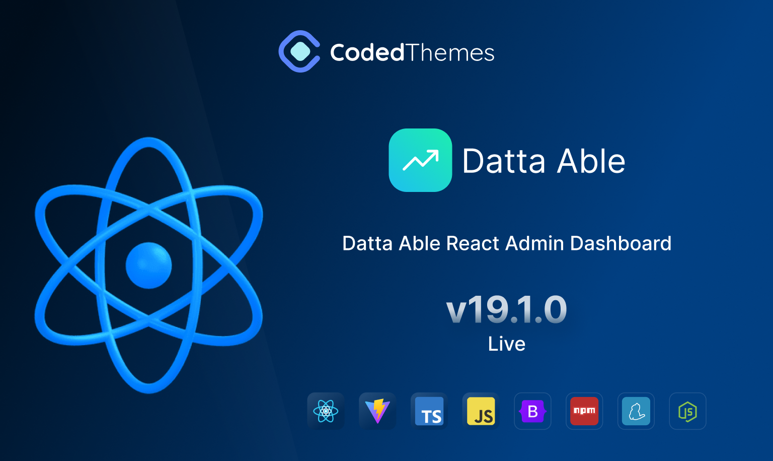 Datta Able React Admin Dashboard v19.1.0 is released