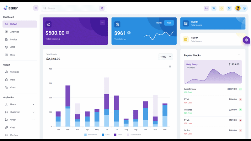 What are the best dark mode admin dashboard templates for 2026? 1 berry Default Dark Mode Dashboard
