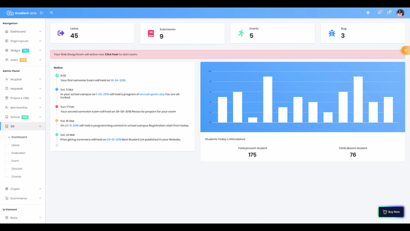 What are the best dark mode admin dashboard templates for 2026? 38 gradient able SIS dark mode dashboard
